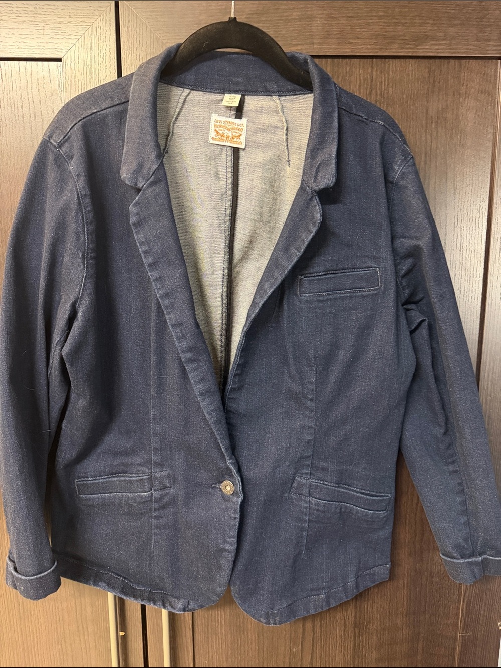 Levi Strauss Women's Navy Denim Blazer Jacket